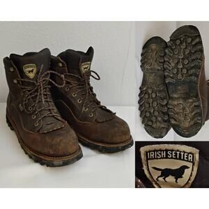 Red Wing Irish Setter Work Boots Men's 11 Brown leather Lace Up Steel Toe #J5307